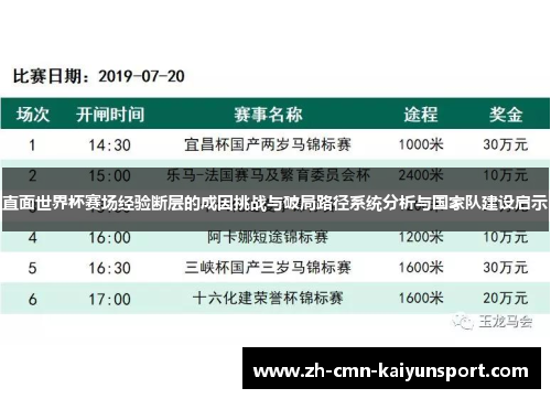 直面世界杯赛场经验断层的成因挑战与破局路径系统分析与国家队建设启示